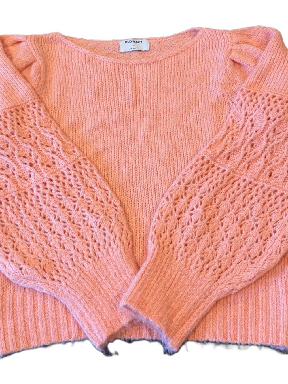 Old Navy Women's Medium Pink Polyester Blend Sweater Cute Soft Knit